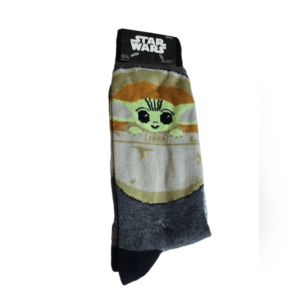 Star Wars Grogu Gray and Green Socks Sz 6-12